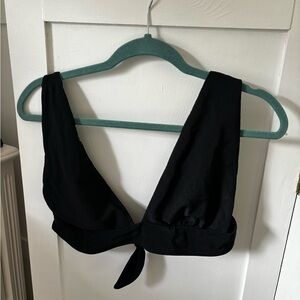 Abercrombie & Fitch Black Ribbed Swim Top